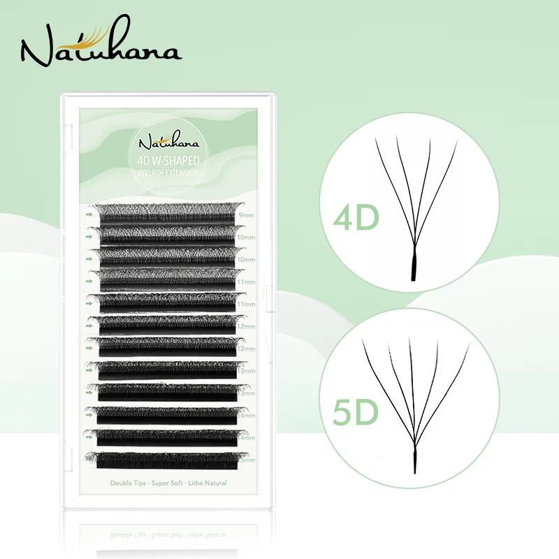 NATUHANA W자형 4D 5D 볼륨 속눈썹 연장 미리 만들어진 볼륨 팬 W 모양 속눈썹 메이크업을 위한 천연 소프트 가짜 속눈썹 title=NATUHANA W자형 4D 5D 볼륨 속눈썹 연장 미리 만들어진 볼륨 팬 W 모양 속눈썹 메이크업을 위한 천연 소프트 가짜 속눈썹 