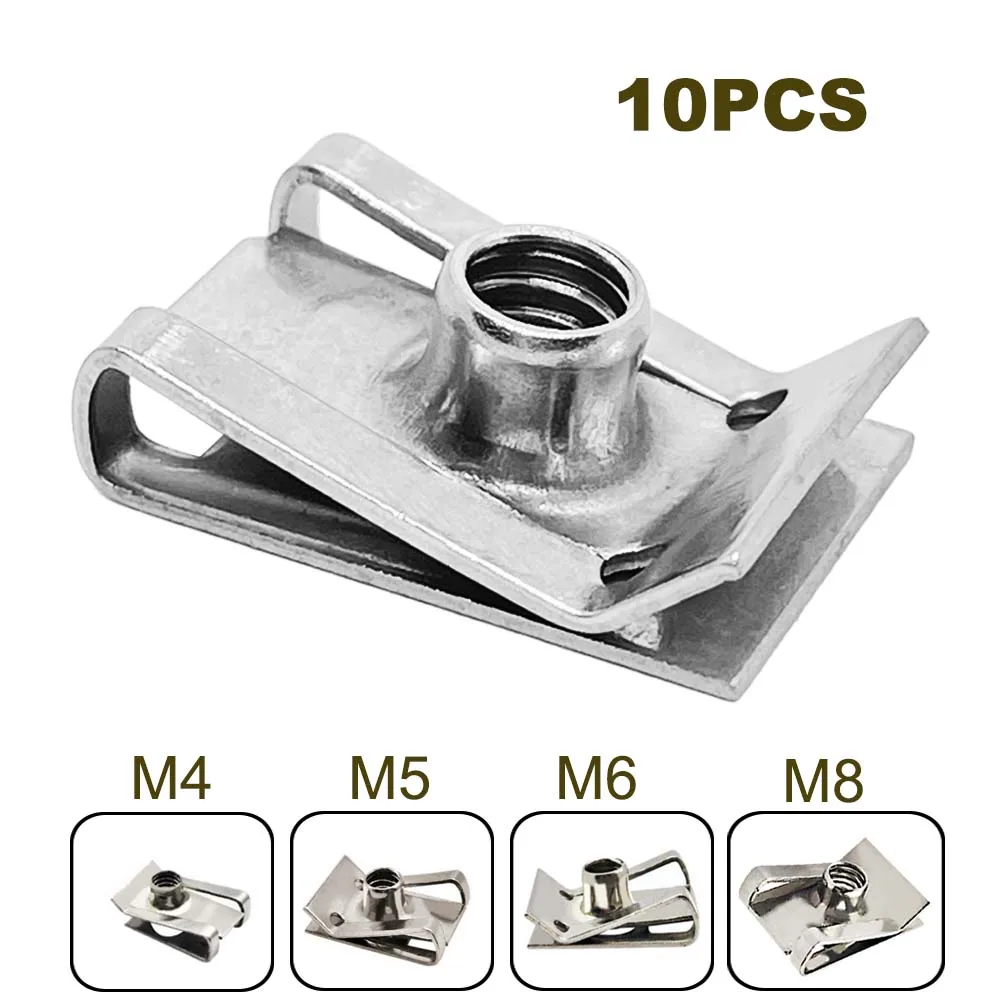 10pcs 스테인레스 스틸 U 형 클립 플레이트 리프 스프링 너트 M6 M5 M4 M8 8mm 5mm 6mm 4mm 리드 너트 자동차 오토바이 스쿠터 ATV title=10pcs 스테인레스 스틸 U 형 클립 플레이트 리프 스프링 너트 M6 M5 M4 M8 8mm 5mm 6mm 4mm 리드 너트 자동차 오토바이 스쿠터 ATV 