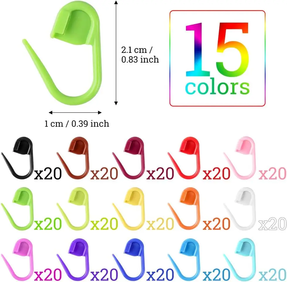 50/100Pcs 다채로운 플라스틱 안전 핀 뜨개질 마커 DIY 뜨개질 뜨개질 공예 의류 Accessorie에 대 한 크로 셰 뜨개질 스티치 클립