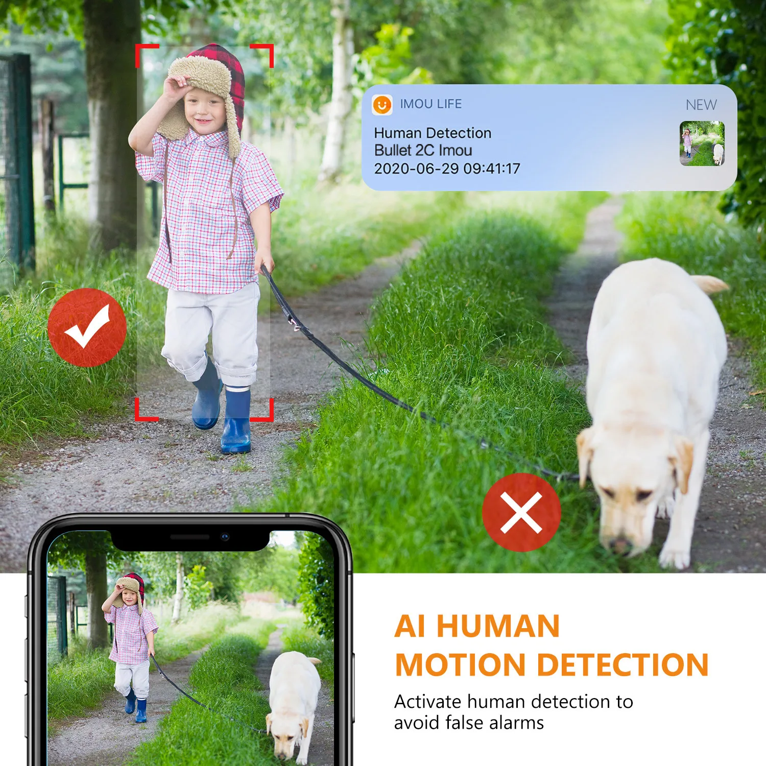 IMOU 야외 총알 2C 4MP Wifi 카메라 비바람에 견디는 AI 인간 감지 야외 감시 ip 카메라