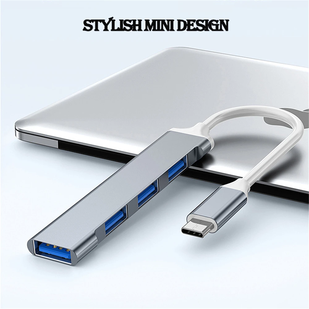 USB 3.0 허브 USB 허브 4 포트 고속 유형 c 분배기 5Gbps PC 컴퓨터 액세서리 멀티 포트 허브 4 USB 3.0 2.0 포트