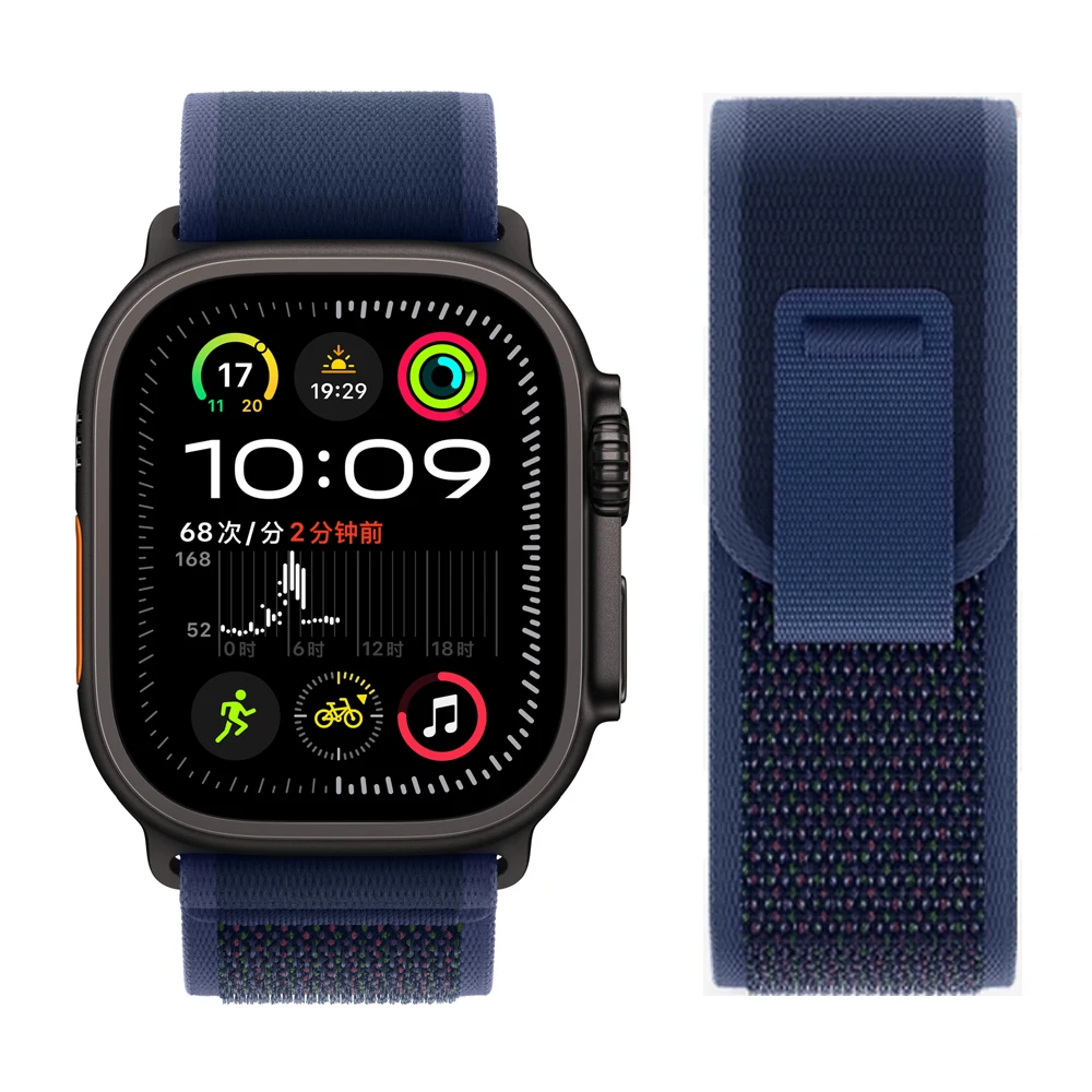 Apple 시계 밴드 용 트레일 루프 44mm 40mm 45mm 41mm 49mm 38mm 42mm correa 팔찌 iWatch 시리즈 7 5 6 ultra 2 3 se 8 9 10 스트랩