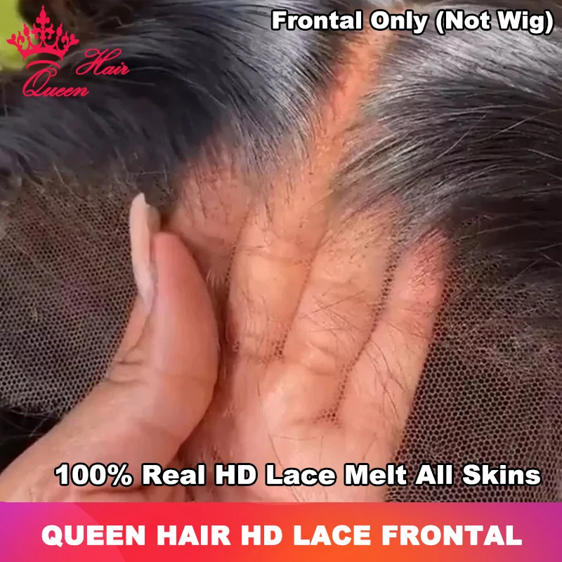 Queen Hair Real HD Frontal/Closure Only Invisible Melt Skin Lace 13x6 13x4 4x4 5x5 6x6 7x7 Raw Human Hair Body Wave & Straight title=Queen Hair Real HD Frontal/Closure Only Invisible Melt Skin Lace 13x6 13x4 4x4 5x5 6x6 7x7 Raw Human Hair Body Wave & Straight 