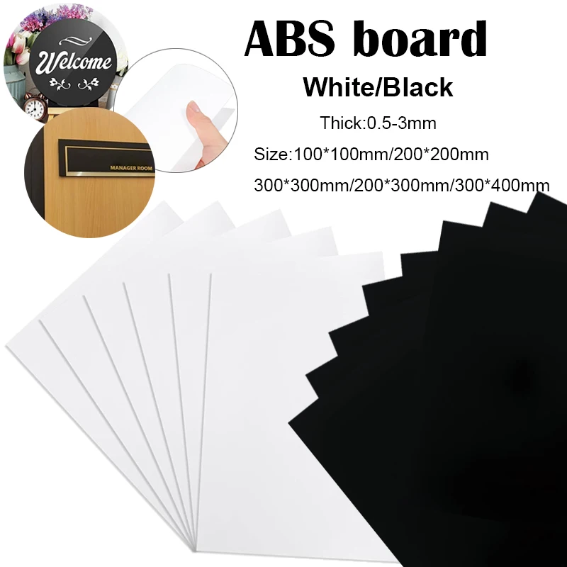 1pcs 화이트/블랙 abs 플라스틱 플레이트 모델 시트 DIY 모델 재료 재료 부품 두께 0.5mm/1mm/1mm/1.5mm/2mm/3mm title=1pcs 화이트/블랙 abs 플라스틱 플레이트 모델 시트 DIY 모델 재료 재료 부품 두께 0.5mm/1mm/1mm/1.5mm/2mm/3mm 