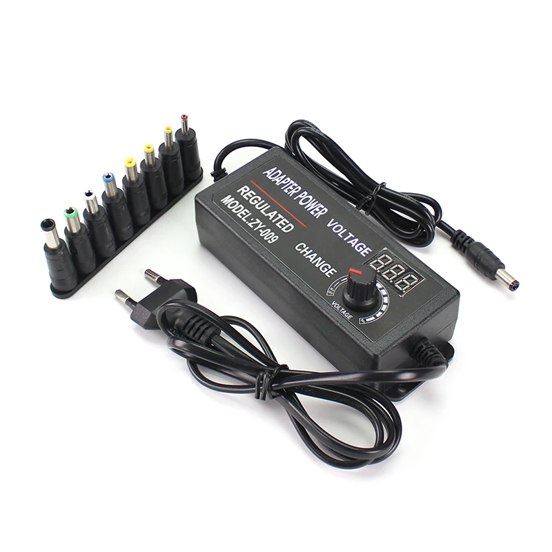 AC DC 조정 가능한 어댑터 12V 볼트 LED 디스플레이 화면 전원 공급 장치 DC 잭 커넥터 플러그가있는 220V ~ 3V 5V 9V 12V 24V 36V title=AC DC 조정 가능한 어댑터 12V 볼트 LED 디스플레이 화면 전원 공급 장치 DC 잭 커넥터 플러그가있는 220V ~ 3V 5V 9V 12V 24V 36V 
