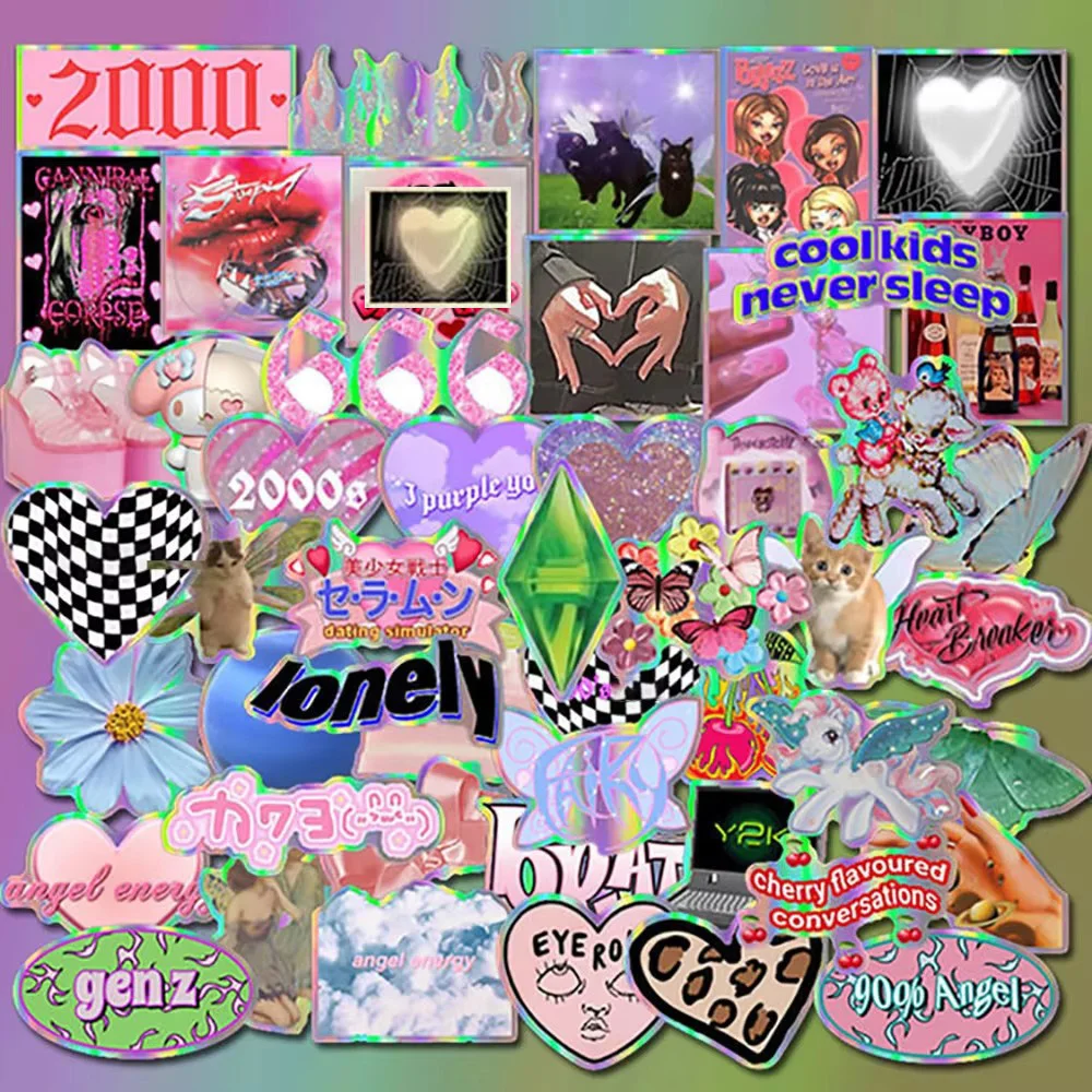 10/30/50PCS 레이저 Y2k 핑크 소녀 스티커 데칼 장식 가방 Scrapbooking 전화 노트북 편지지 귀여운 아이 장난감 스티커 title=10/30/50PCS 레이저 Y2k 핑크 소녀 스티커 데칼 장식 가방 Scrapbooking 전화 노트북 편지지 귀여운 아이 장난감 스티커 