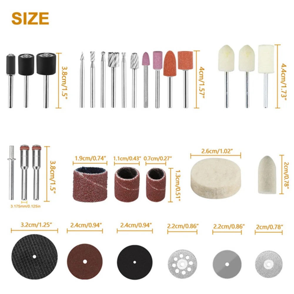 40~217Pcs 전동 공구 로타리 공구 액세서리 세트 Dremel 드릴 연삭 연마 액세서리에 적합 미니 톱 블레이드 연마 도구