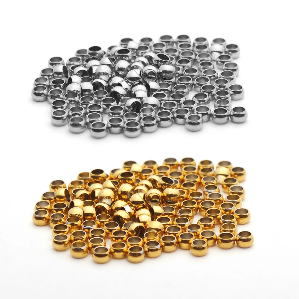 100-200Pcs 1.5 2 2.5 3mm 스테인레스 스틸 볼 스토퍼 크림프 엔드 비즈 DIY 쥬얼리에 대한 스페이서 비즈 위치 팔찌 만들기 title=100-200Pcs 1.5 2 2.5 3mm 스테인레스 스틸 볼 스토퍼 크림프 엔드 비즈 DIY 쥬얼리에 대한 스페이서 비즈 위치 팔찌 만들기 