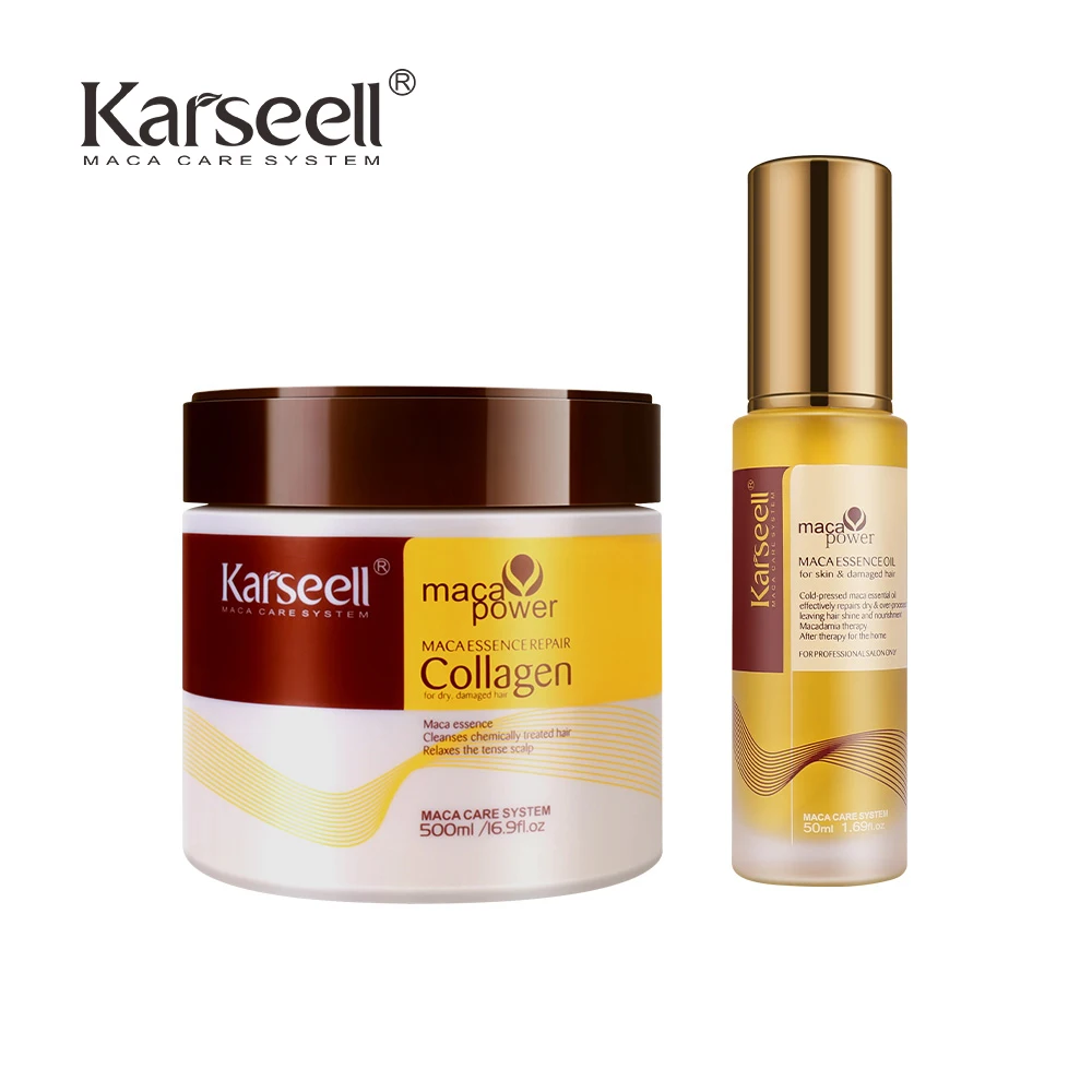 Karseell 콜라겐 헤어 트리트먼트 딥 리페어 헤어 마스크, 아르간 오일 헤어 세럼, 건조한 손상 모발, 모든 모발 유형, 500ml, 50ml title=Karseell 콜라겐 헤어 트리트먼트 딥 리페어 헤어 마스크, 아르간 오일 헤어 세럼, 건조한 손상 모발, 모든 모발 유형, 500ml, 50ml 
