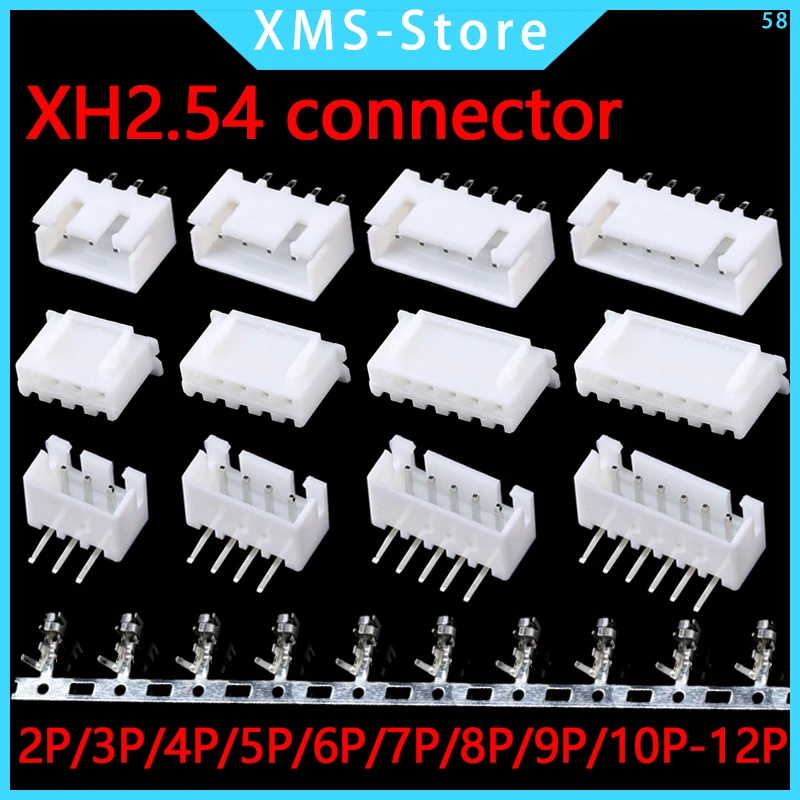 JST XH2.54 2/3/4/5 핀 터미널 플라스틱 쉘 수 플러그 + 암 소켓 와이어 커넥터 XH 2.54 2P 3P 4P 5P 6P 7P 8P 9P 10P 12P title=JST XH2.54 2/3/4/5 핀 터미널 플라스틱 쉘 수 플러그 + 암 소켓 와이어 커넥터 XH 2.54 2P 3P 4P 5P 6P 7P 8P 9P 10P 12P 