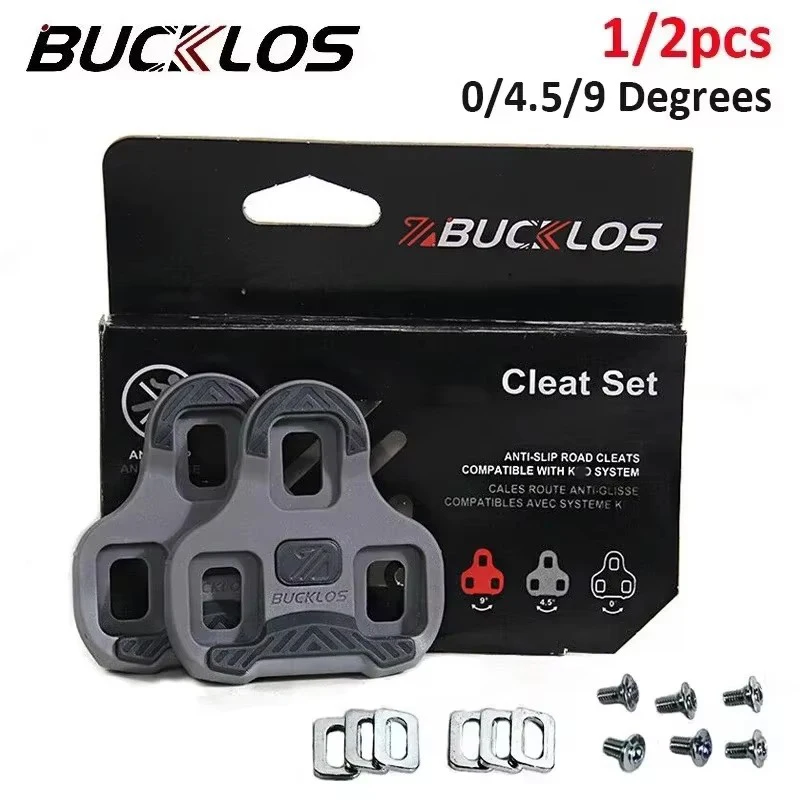 LOOK Keo Cleats 용 BUCKLOS 플로트로드 사이클링 신발 Look Keo 자전거 용 페달 클리트 자동 잠금 페달 플레이트 4.5/9 학위 1/2pc title=LOOK Keo Cleats 용 BUCKLOS 플로트로드 사이클링 신발 Look Keo 자전거 용 페달 클리트 자동 잠금 페달 플레이트 4.5/9 학위 1/2pc 