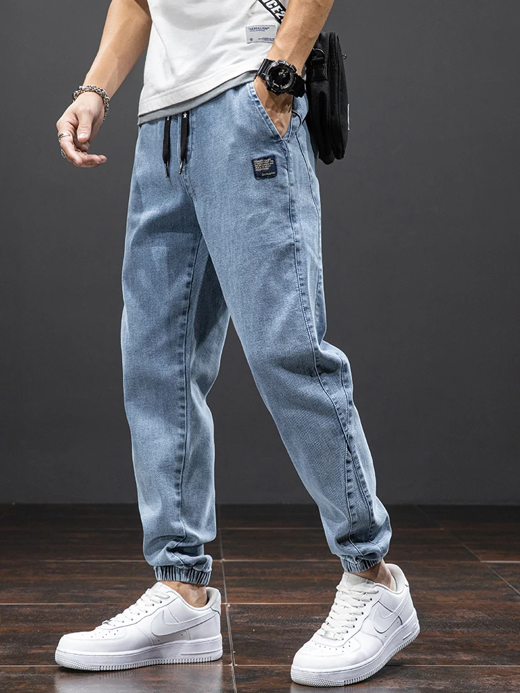 봄 여름 블랙 블루 카고 청바지 남성 streetwear 데님 조깅 바지 남성 헐렁한 하렘 진 바지 플러스 사이즈 title=봄 여름 블랙 블루 카고 청바지 남성 streetwear 데님 조깅 바지 남성 헐렁한 하렘 진 바지 플러스 사이즈 