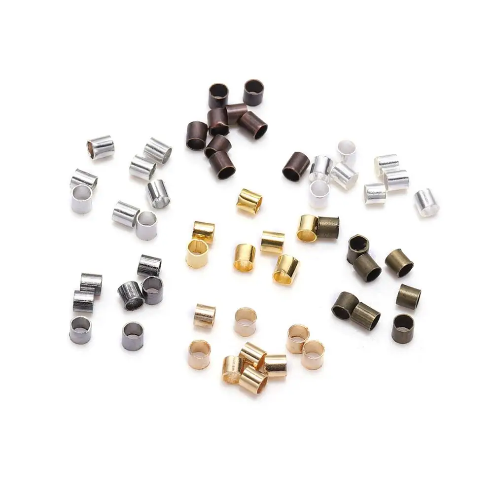 150-500pcs 1.5 2.0 2.5mm 골드 구리 튜브 크림프 엔드 비즈 스토퍼 스페이서 비즈 쥬얼리 만들기 결과 용품 목걸이 title=150-500pcs 1.5 2.0 2.5mm 골드 구리 튜브 크림프 엔드 비즈 스토퍼 스페이서 비즈 쥬얼리 만들기 결과 용품 목걸이 