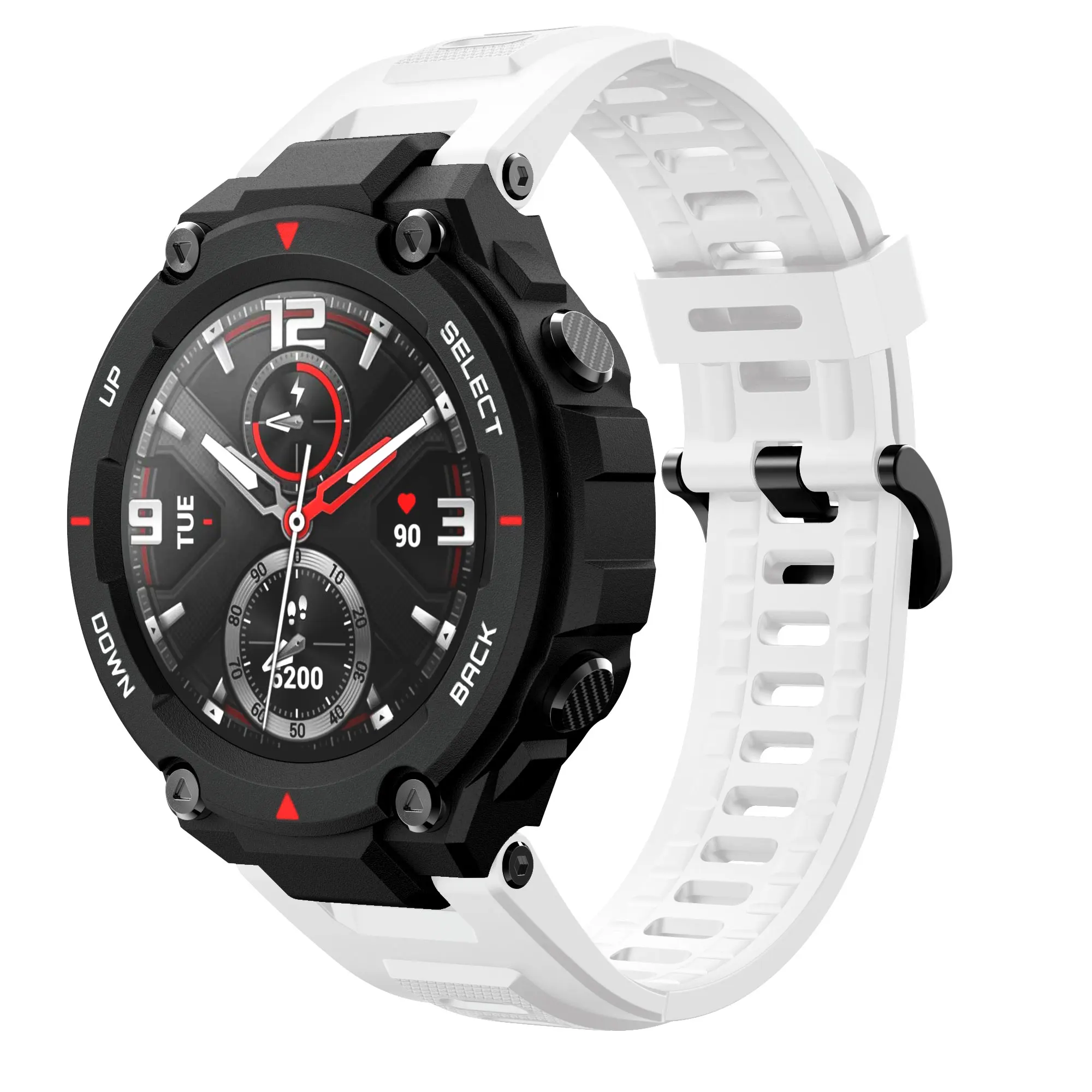 Xiaomi Huami Amazfit T-rex Pro Correa 용 Huami Amazfit T-REX 스포츠 손목 밴드 시계 밴드 용 도구가있는 실리콘 팔찌 스트랩