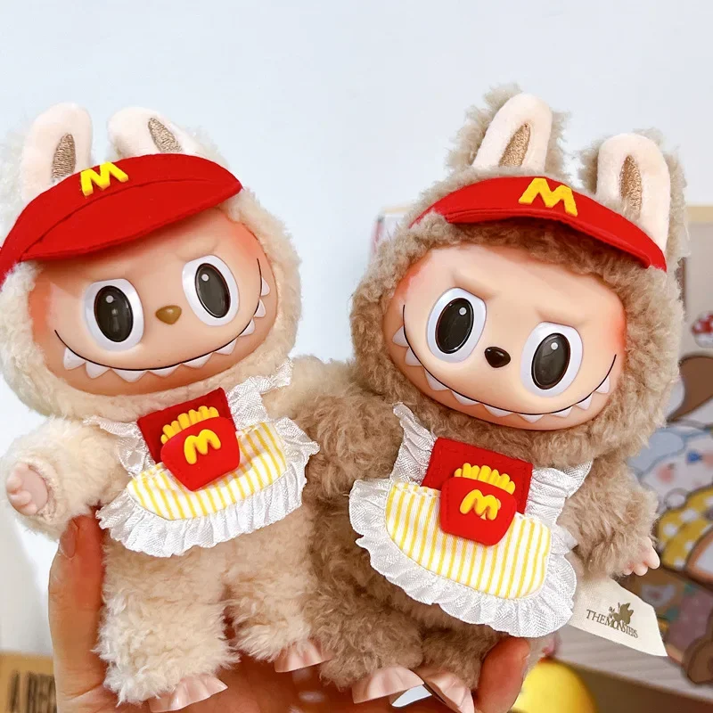 Labubu 17cm 옷 복장 액세서리 Labubu 인형 의류 아이 선물 감자 튀김 앞치마와 M 모자 EB19G title=Labubu 17cm 옷 복장 액세서리 Labubu 인형 의류 아이 선물 감자 튀김 앞치마와 M 모자 EB19G 