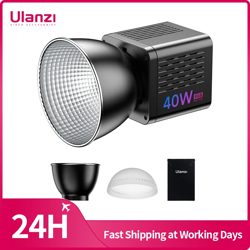 Ulanzi RGB 비디오 라이트, L024, 40W, 2500-6500K, 이중 색상 0-359 °, RGB COB 라이트, 미니 보웬스 마운트 필 라이트, 3400mAh COB 라이트 title=Ulanzi RGB 비디오 라이트, L024, 40W, 2500-6500K, 이중 색상 0-359 °, RGB COB 라이트, 미니 보웬스 마운트 필 라이트, 3400mAh COB 라이트 