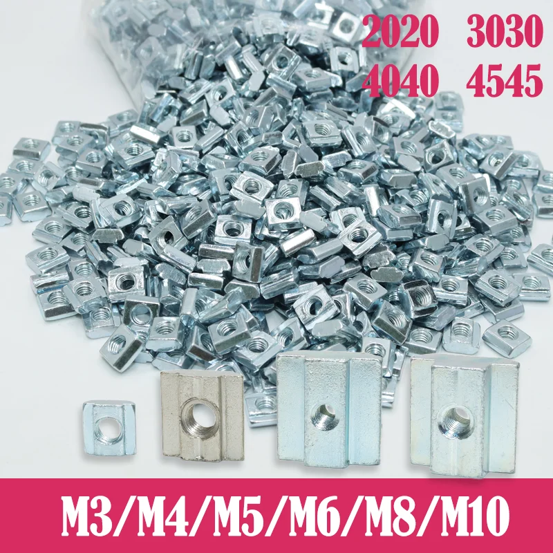 100 마력/몫 T 블록 사각 너트 M3 M4 M5 M6 M8 T-트랙 슬라이딩 해머 너트 20 30 40 45 알루미늄 프로파일 슬롯 커넥터 액세서리 title=100 마력/몫 T 블록 사각 너트 M3 M4 M5 M6 M8 T-트랙 슬라이딩 해머 너트 20 30 40 45 알루미늄 프로파일 슬롯 커넥터 액세서리 