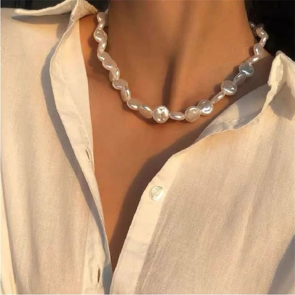 여성용 빈티지 진주 초커 목걸이, 트렌드 웨딩 파티 주얼리, 우아한 흰색 모조 하트 모양 진주 목걸이, X278 title=여성용 빈티지 진주 초커 목걸이, 트렌드 웨딩 파티 주얼리, 우아한 흰색 모조 하트 모양 진주 목걸이, X278 