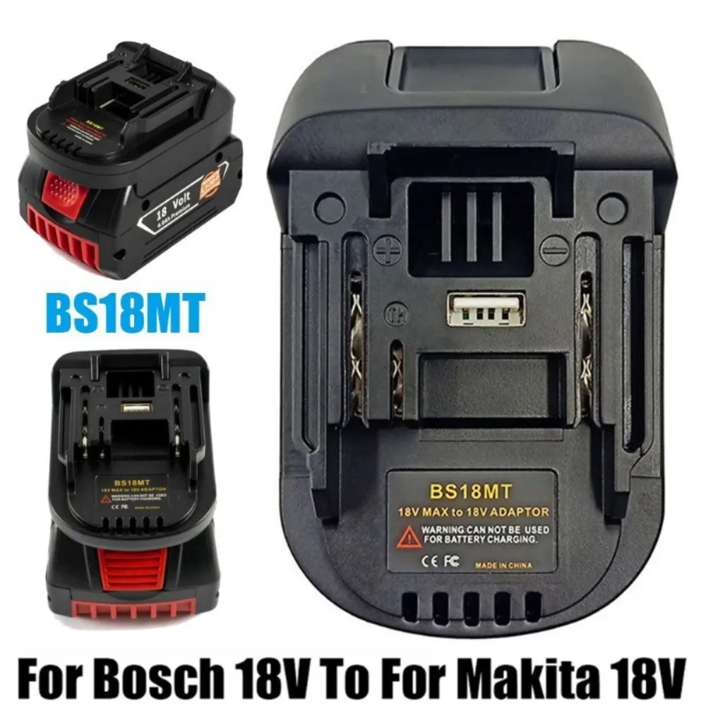 Bosch 18V 용 배터리 어댑터 Makita 18V 전동 공구 BAT618 BAT609G BS18MT 용 USB가있는 Makita 18V 변환기로 변환 title=Bosch 18V 용 배터리 어댑터 Makita 18V 전동 공구 BAT618 BAT609G BS18MT 용 USB가있는 Makita 18V 변환기로 변환 