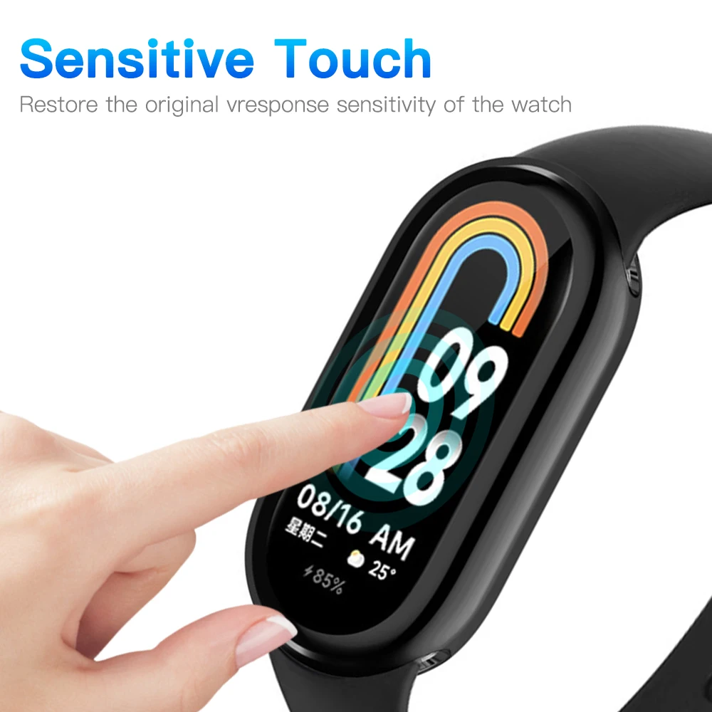 샤오미 미 밴드 9 스크린 보호대 케이스, 소프트 TPU 올 어라운드 보호 범퍼 커버, MiBand 9 쉘 액세서리
