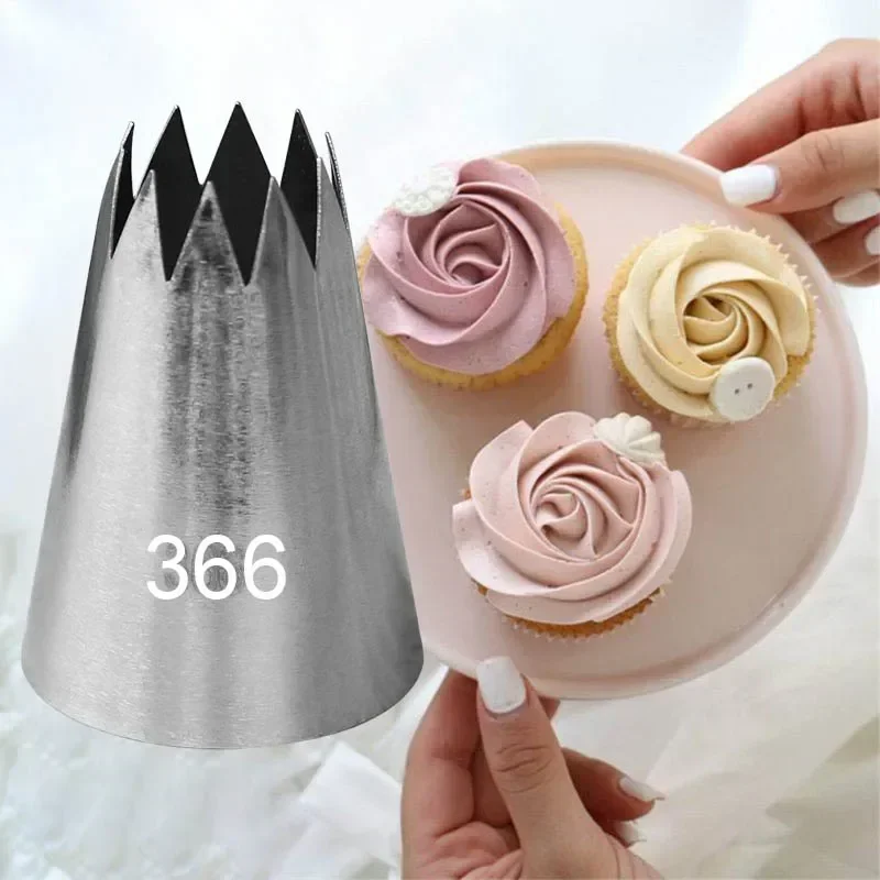 # 366 DIY 머랭 쿠키 용 대형 오픈 스타 파이핑 노즐 케이크 장식 도구 스테인레스 스틸 아이싱 크림 PastryIcing 팁 title=# 366 DIY 머랭 쿠키 용 대형 오픈 스타 파이핑 노즐 케이크 장식 도구 스테인레스 스틸 아이싱 크림 PastryIcing 팁 