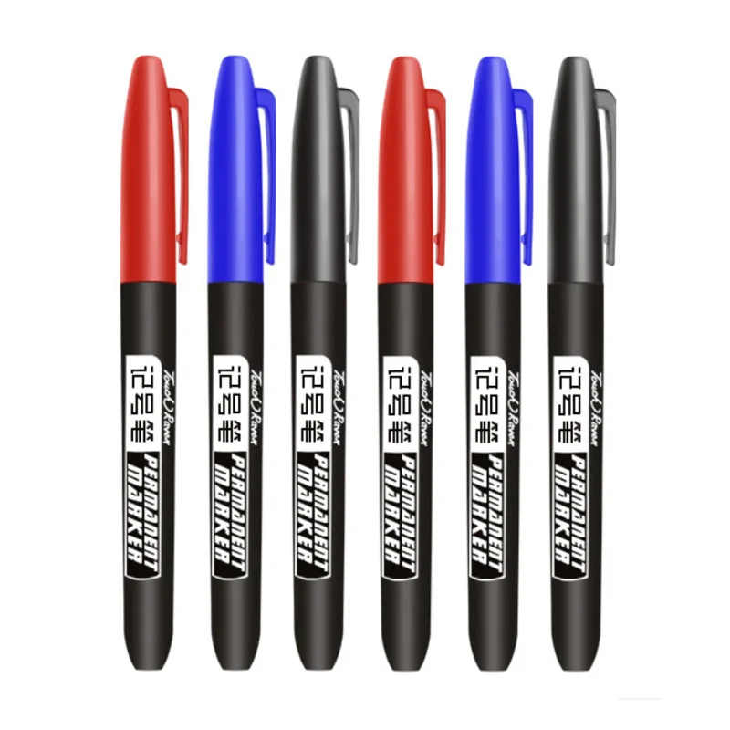3 개/대 영구 마커 펜 방수 잉크 파인 포인트 블랙 블루 레드 오일 잉크 1.5mm 라운드 발가락 파인 컬러 마커 펜 title=3 개/대 영구 마커 펜 방수 잉크 파인 포인트 블랙 블루 레드 오일 잉크 1.5mm 라운드 발가락 파인 컬러 마커 펜 