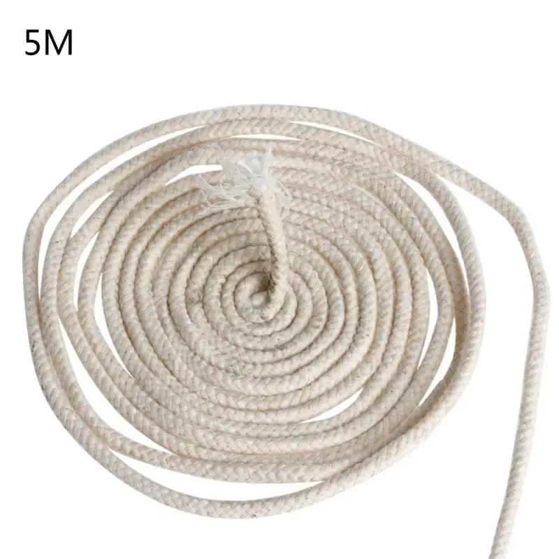 3/5/10m 2mm/3mm/4mm/5mm/6mm/8mm 라운드 코튼 알코올 심지 오일 램프 심지 버너 유리 오일 램프 액세서리