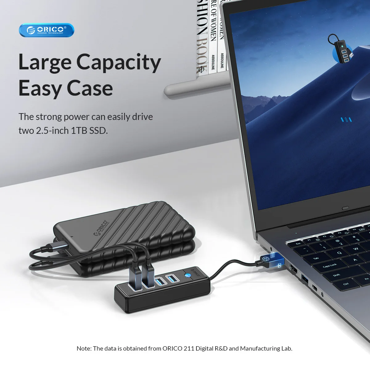ORICO 5Gbps USB 3.0 허브 다채로운 4 포트 고속 미니 분배기 OTG 어댑터 데스크 PC 컴퓨터 액세서리 HUAWEI Xiaomi