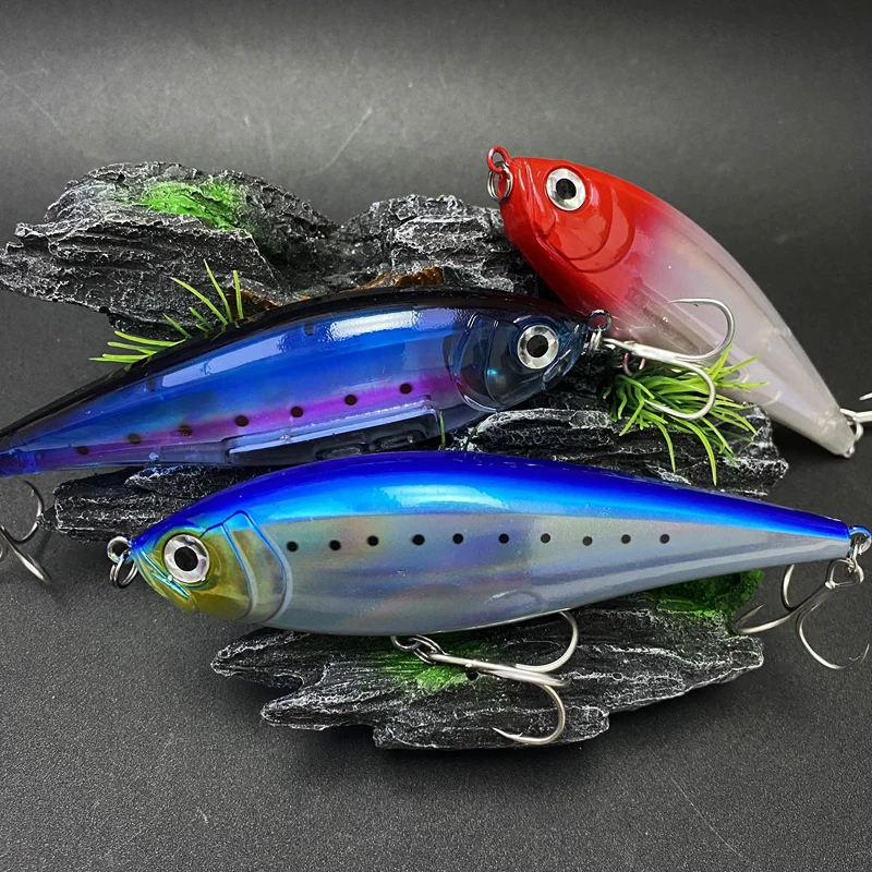 130mm 48g 연필 낚시는 바닷물 송어 Pesca 인공 Twitchbait Twitch 낚시 장비에 대한 3D 플로팅 Wobblers를 미끼