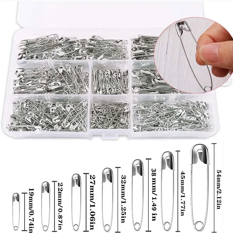 50/100Pcs 안전 핀 19/22/27/32/38/45/55mm 녹 방지 실버 내구성 안전 핀 DIY 공예 봉제 액세서리 title=50/100Pcs 안전 핀 19/22/27/32/38/45/55mm 녹 방지 실버 내구성 안전 핀 DIY 공예 봉제 액세서리 