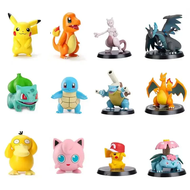포켓몬 애니메이션 그림 Vulpix 장면 버전 입상 장난감 PVC 모델 컬렉션 인형 서프라이즈 상자 미스터리 상자 어린이를위한 선물