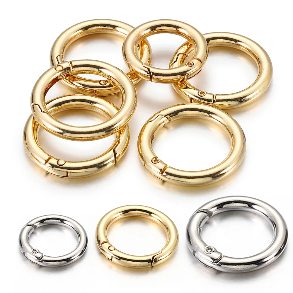 10pcs/5pcs 봄 걸쇠 키 체인 반지 KC 골드 컬러 개방형 라운드 Carabiner 후크 버클 가방 체인 키 쥬얼리 만들기 DIY title=10pcs/5pcs 봄 걸쇠 키 체인 반지 KC 골드 컬러 개방형 라운드 Carabiner 후크 버클 가방 체인 키 쥬얼리 만들기 DIY 