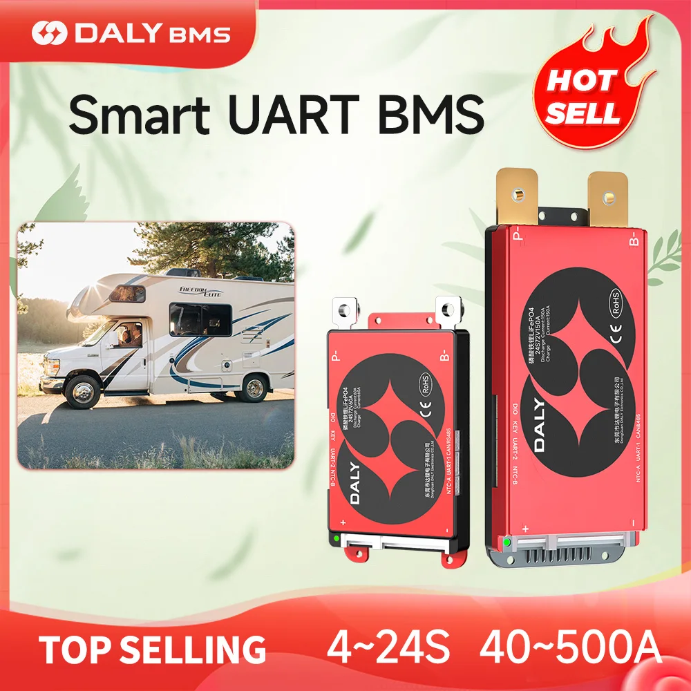 Daly 스마트 BMS LiFePo4 4S 12V BMS 8S 24S 72V 48V 16S 100A 150A 200A 250A 300A 3.7V 리튬 이온 BMS 7S 13S 14S 3.2V BMS