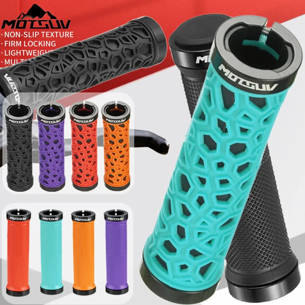 MOTSUV 자전거 핸들 바 그립 MTB 자전거 소프트 양면 잠금 핸들 바 커버 플러그 고무 미끄럼 방지 사이클링 액세서리 부품 title=MOTSUV 자전거 핸들 바 그립 MTB 자전거 소프트 양면 잠금 핸들 바 커버 플러그 고무 미끄럼 방지 사이클링 액세서리 부품 