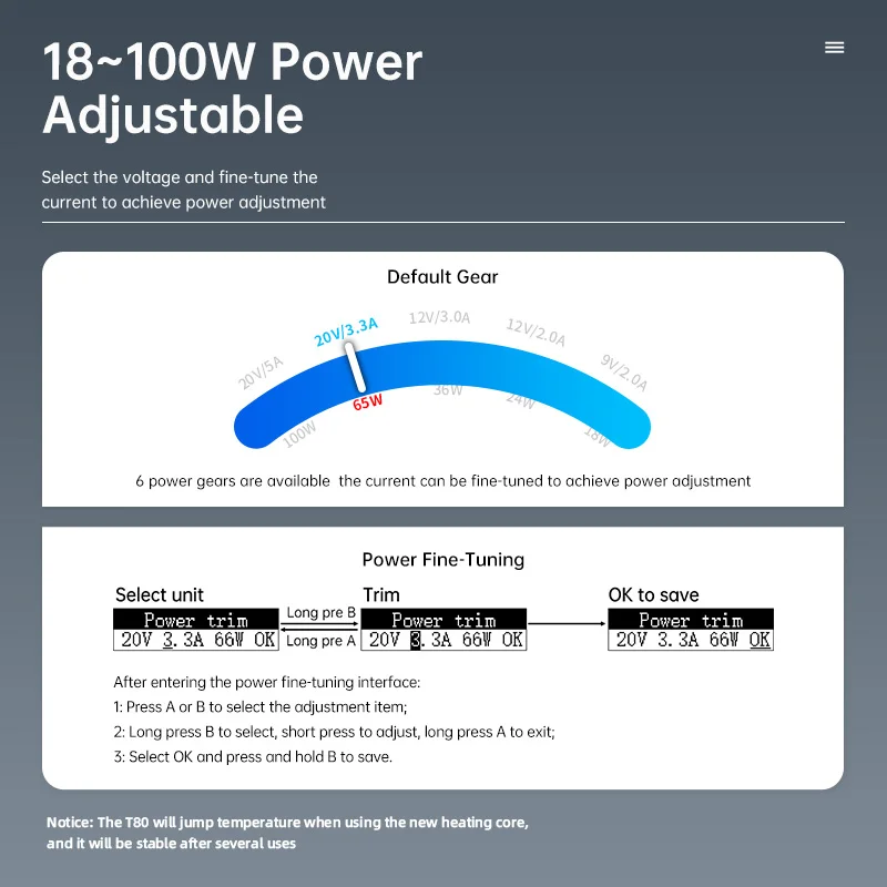 ALIENTEK T80 T80P 스마트 납땜 인두 PD 65W QC 조정 가능한 일정한 온도 휴대용 스마트 납땜 인두 키트 C245 도구