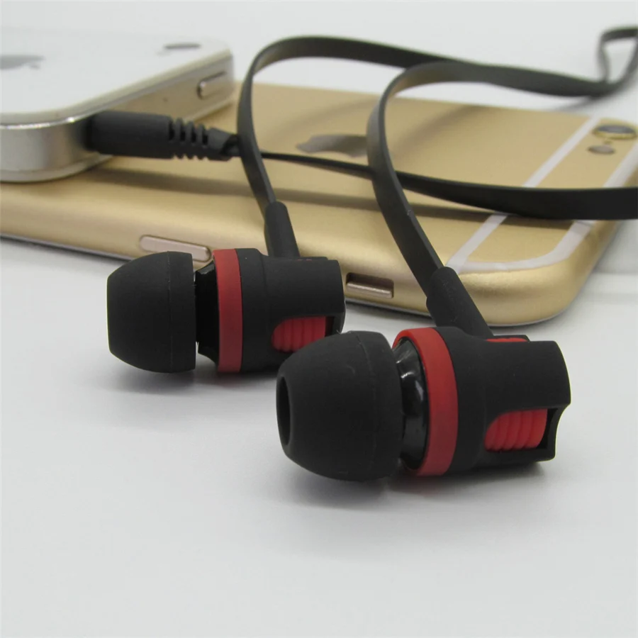 추가 베이스 헤드폰 유선 이어폰 3.5mm 이어폰(마이크 포함) 국수 스타일 наушники 삼성용 스포츠 헤드셋 auriclee