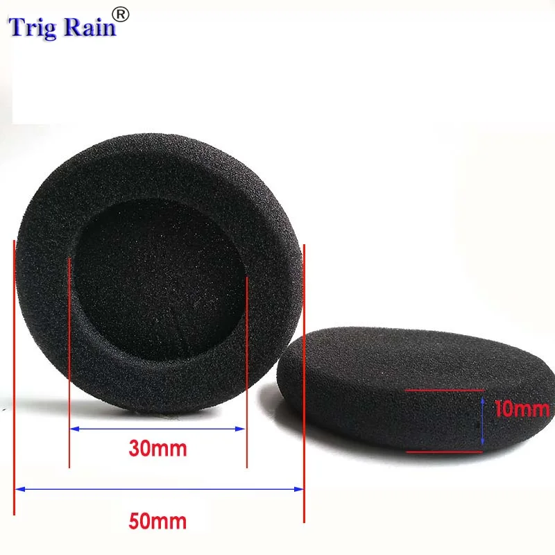 헤드폰용 두꺼운 폼 이어 패드, 스폰지 교체 쿠션 커버, 이어폰 케이스, 35mm, 40mm, 50mm, 55mm, 60mm, 70mm, 80mm