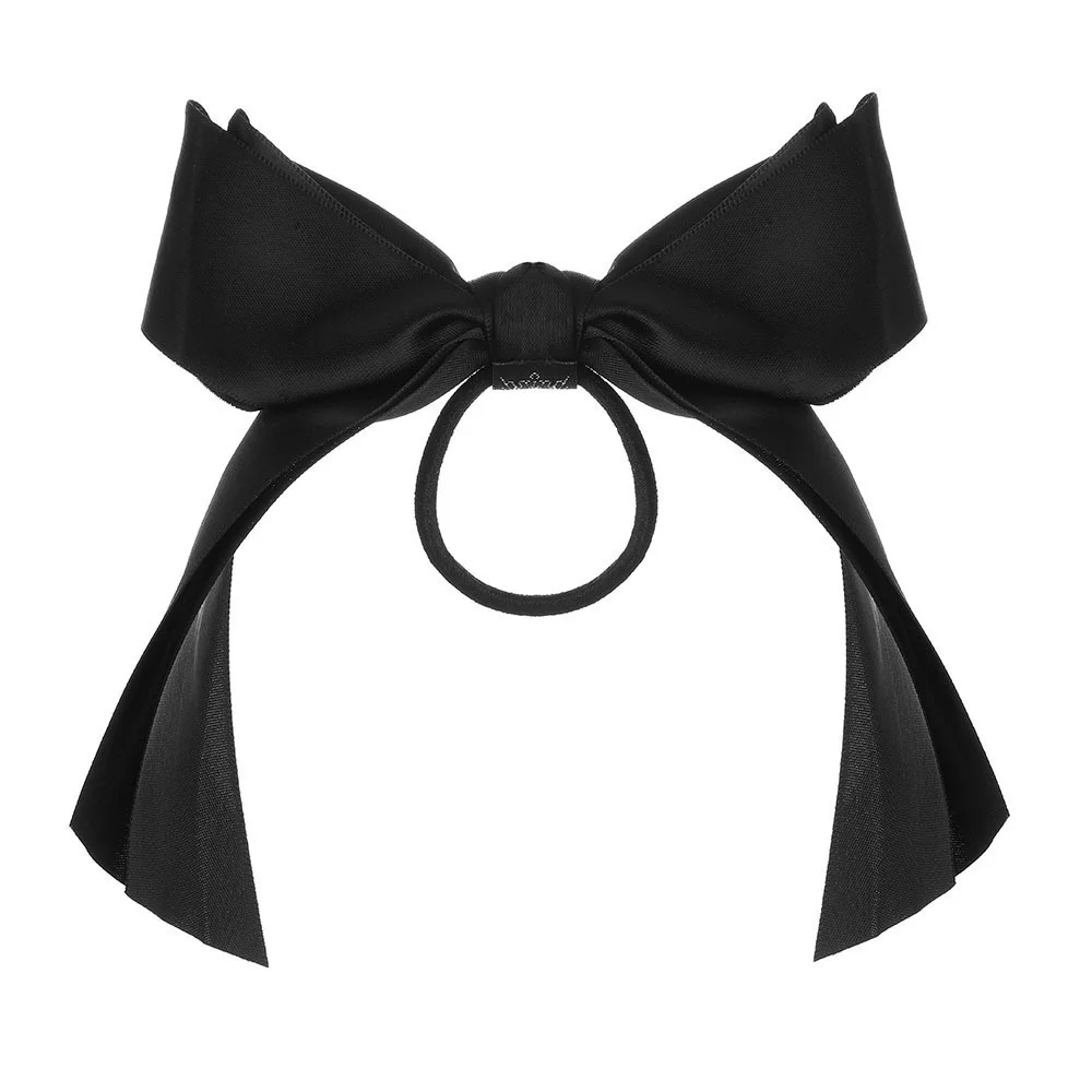 한국어 BowKnot 헤어 타이 Scrunchies 여성용 패션 긴 리본 탄성 헤어 밴드 보우 포니 테일 넥타이 헤어 액세서리