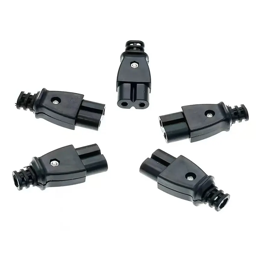C8 남성 전원 소켓 C7 여성 플러그 전원 콘센트 내장 전기 커넥터 커넥터 35mm * 15mm AC 2.5A 5A 250v