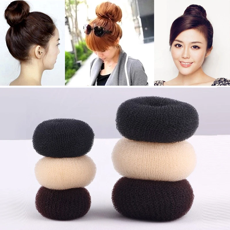 1Pc S M L 블랙/브라운/아이보리 매직 헤어 롤빵 메이커 헤어 도구 용 도넛 베이글 여성용 헤어핀 헤어 액세서리 스타일링 브레이드