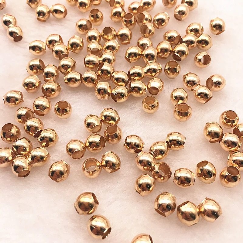 쥬얼리 제작용 부드러운 볼 스페이서 비즈, DIY 수제 액세서리, 3mm-8mm 톤 금속 비즈, 신제품