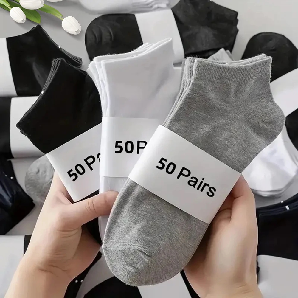 통기성 탈취제 남성용 로우 컷 발목 양말 10/20/30/40/50쌍 - 땀 흡수 및 편안한 여름 착용 title=통기성 탈취제 남성용 로우 컷 발목 양말 10/20/30/40/50쌍 - 땀 흡수 및 편안한 여름 착용 