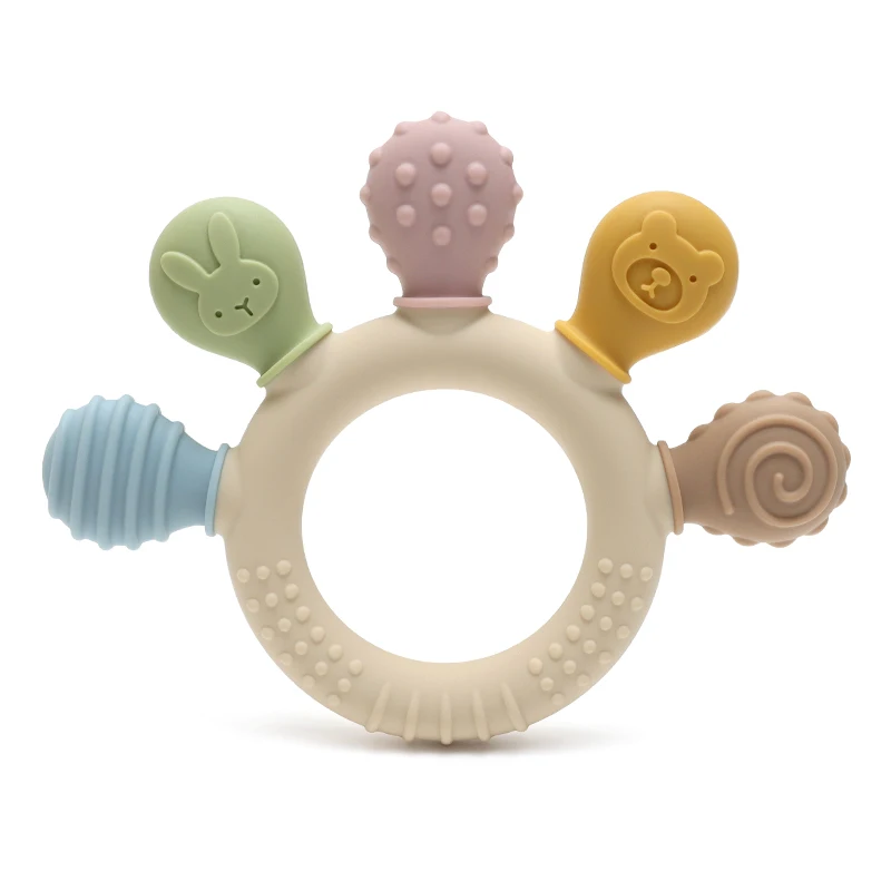 Erduo 실리콘 아기 Teether 불안 젖니가 남 장난감 0 12 개월 씹는 구슬 감각 껌 릴리프 노리개 title=Erduo 실리콘 아기 Teether 불안 젖니가 남 장난감 0 12 개월 씹는 구슬 감각 껌 릴리프 노리개 