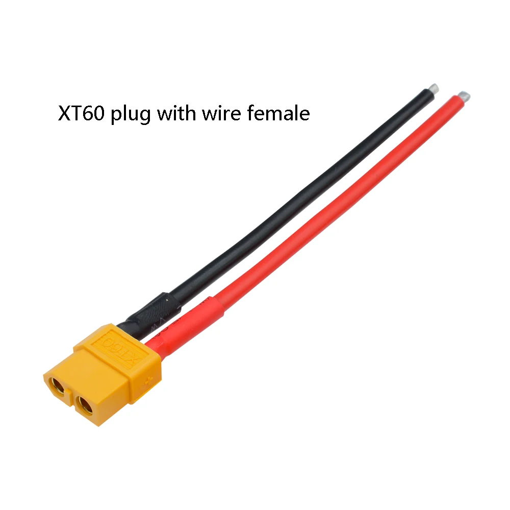 XT60 XT-60 남성 여성 총알 커넥터 플러그 RC Lipo 배터리 Quadcopter Multicopter 핫 세일에 대 한 실리콘 14 AWG 와이어