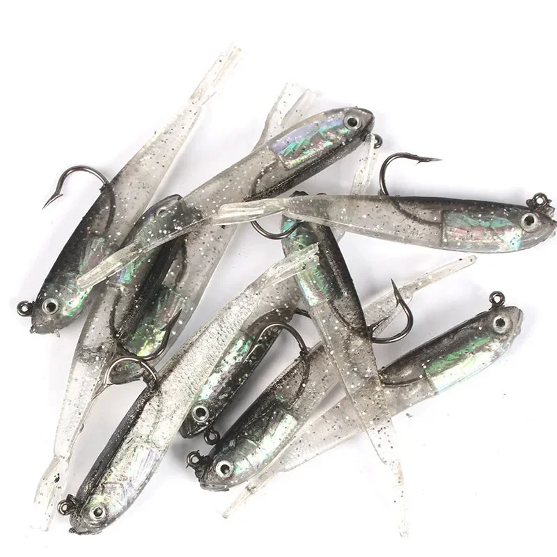 5Pcs 소프트 루어 7cm/6g 분할 꼬리 리드 물고기 Swimbaits 후크와 바닷물에 대 한 실리콘 인공 낚시 미끼 title=5Pcs 소프트 루어 7cm/6g 분할 꼬리 리드 물고기 Swimbaits 후크와 바닷물에 대 한 실리콘 인공 낚시 미끼 