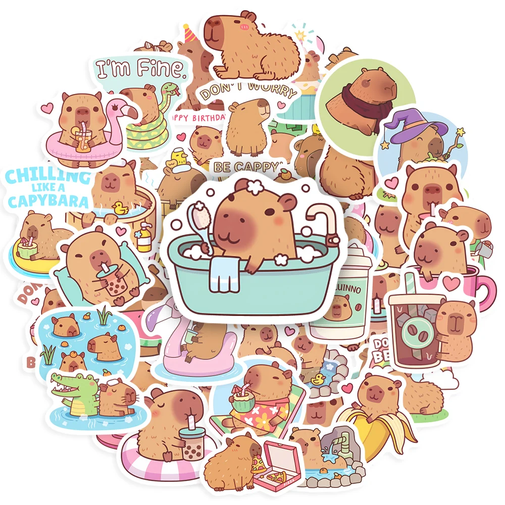 기니피그 스티커 Kawaii 만화 재미 있은 어린이 애니메이션 귀여운 애완 동물 동물 DIY 스케치 선물 전화 노트북 Scrapbooking 방수