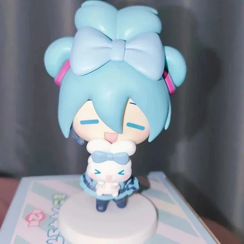 애니메이션 하츠네 미쿠 피규어 Cinnamoroll 피규어 미쿠 카와이 액션 입상 Q 버전 인형 모델 Pvc 데스크탑 장식 장난감 선물
