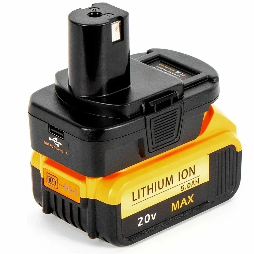 밀워키 배터리용 Ryobi 도구용 Dewalt용 USB 포트가 있는 배터리 어댑터 Ryobi 18V 리튬 이온 배터리용으로 변환