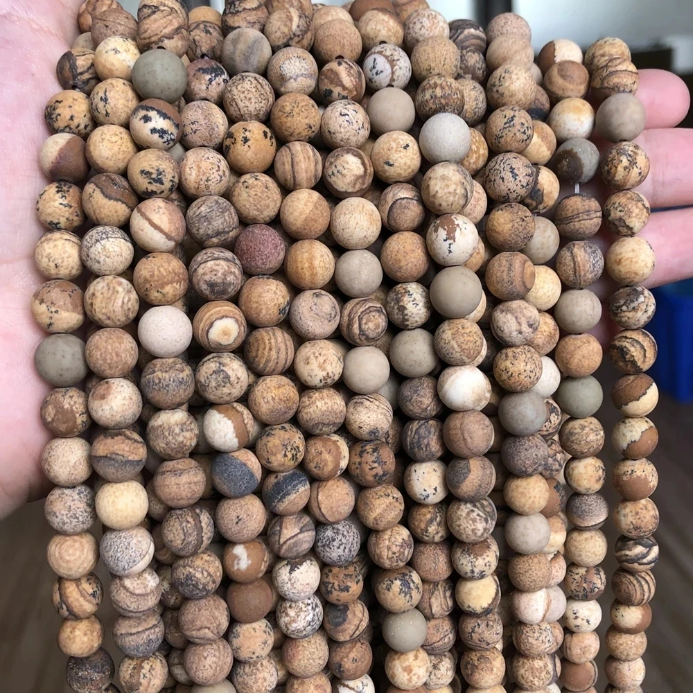 천연 석재 매트 Amazonite 라운드 비즈 보석 만들기 Perles 보석 루즈 비즈 Diy 팔찌 목걸이 15 