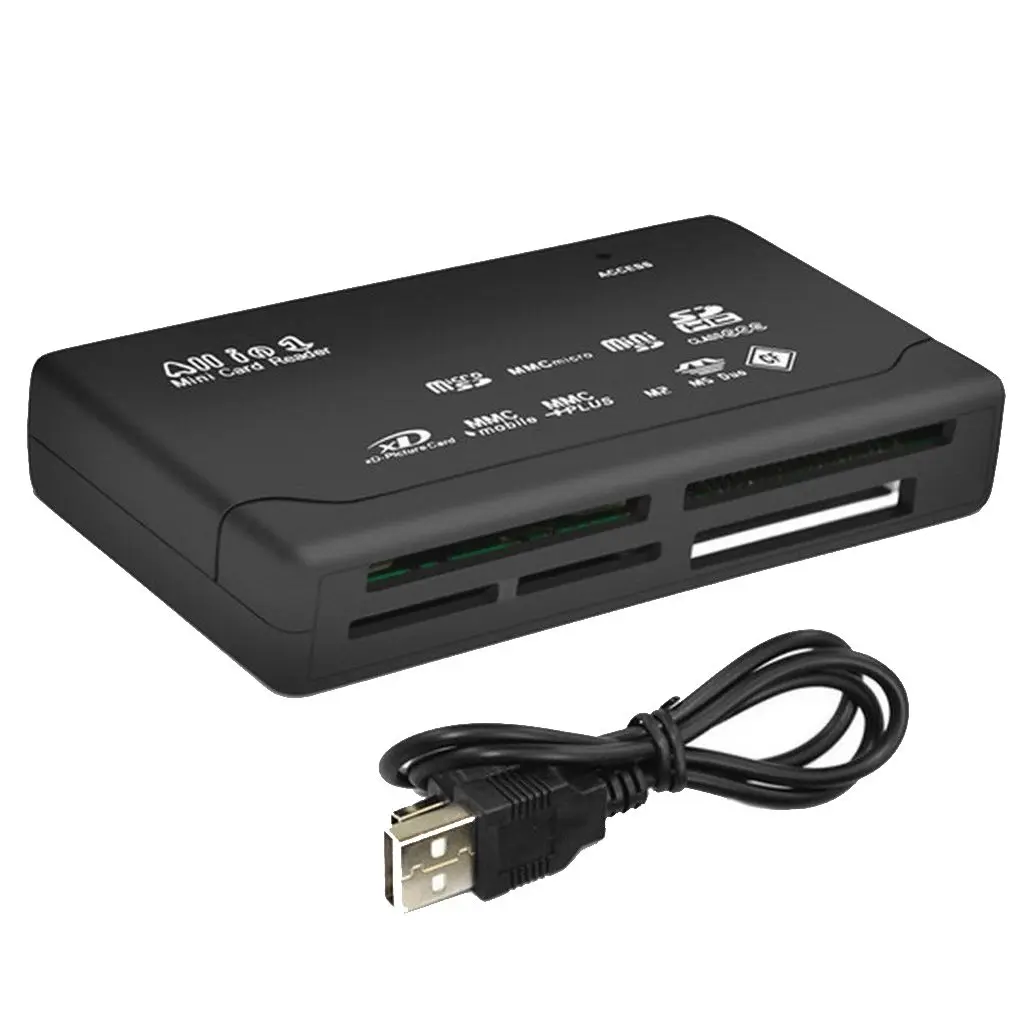 올인원 카드 리더기 USB 2.0 SD 카드 리더기 어댑터 지원 TF CF SD 미니 SD SDHC MMC MS XD title=올인원 카드 리더기 USB 2.0 SD 카드 리더기 어댑터 지원 TF CF SD 미니 SD SDHC MMC MS XD 